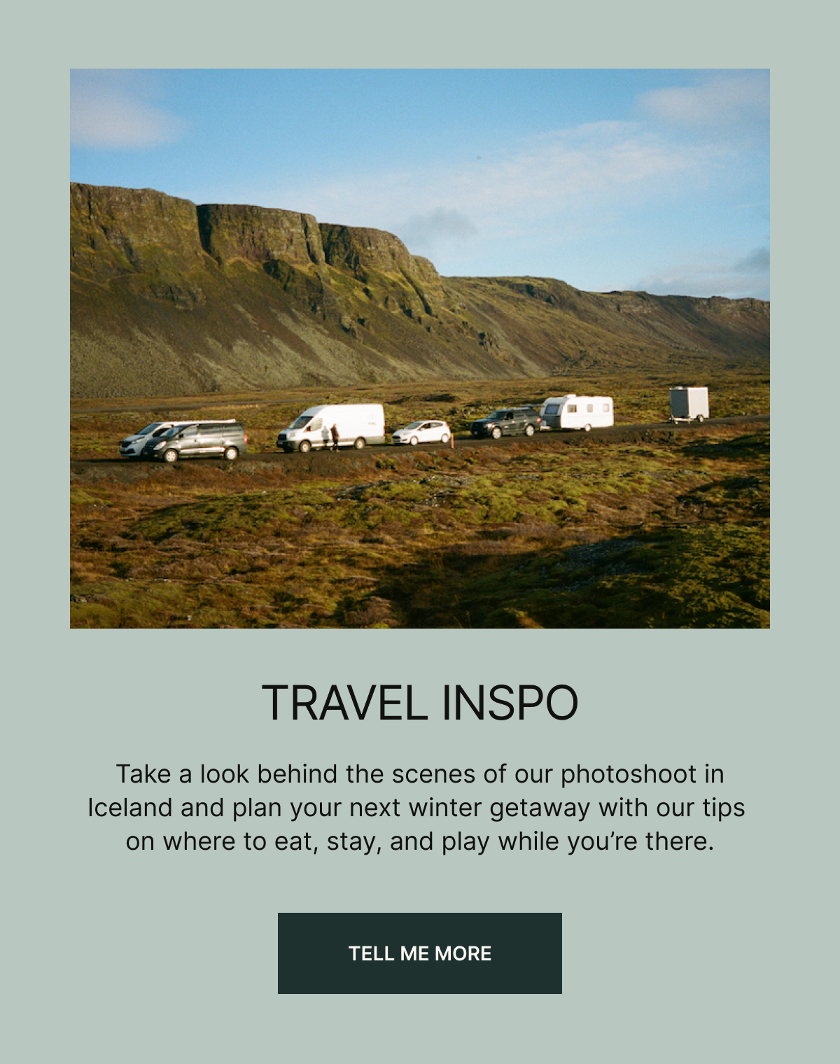 Take a look behind the scenes of our photoshoot in Iceland